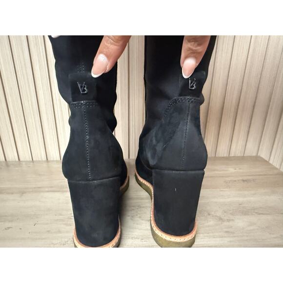 Veronica Beard Andora Knee-High Wedge Boot in Black Size 5.5M - Picture 7 of 16